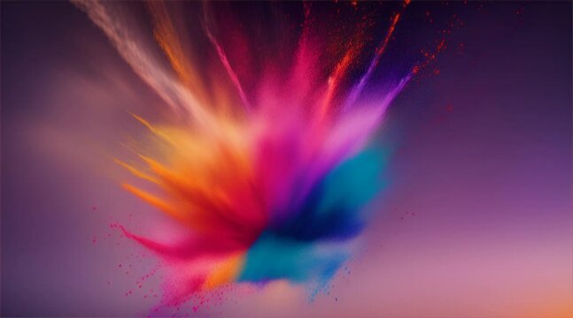 Vibrant Burst of Color and Light in Abstract Cosmic Design