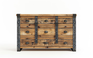 Industrial Inspired Dresser isolated on transparent Background