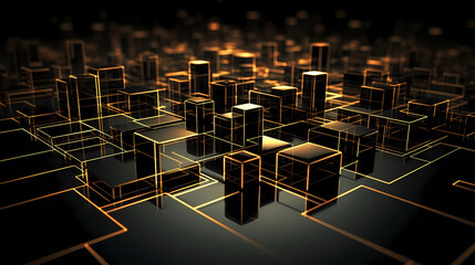 Obraz premium Abstract 3d geometric shapes background
