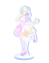 アクリルスタンドのグッズのイラスト