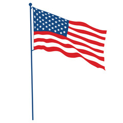Vector flag united states on isolated background 