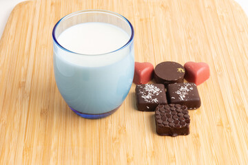 chocolate bonbons of different shapes