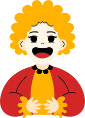 Cute Clown April Fools Day Illustration