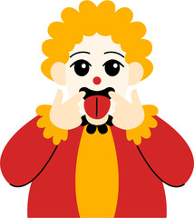 Cute Clown April Fools Day Illustration