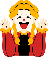 Cute Clown April Fools Day Illustration