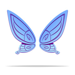 Fairy wings vector isolated illustration - 752022741
