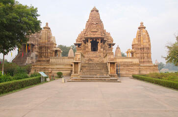 Fototapeta na wymiar Laxmana Temple, Western group of temples, Khajuraho, Madhya Pradesh, India, Asia.