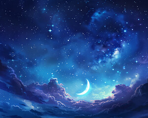 Obraz na płótnie Canvas night sky-generative ai