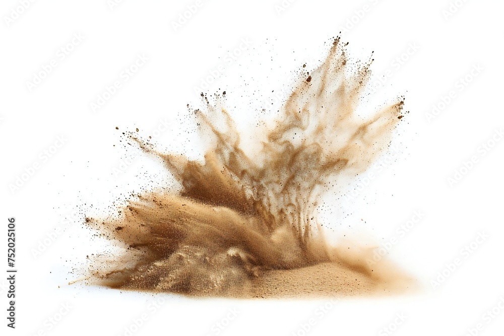 Wall mural sand blast design element isolated on white background generative ai