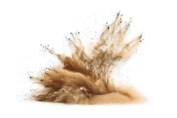 Sand blast design element isolated on white background Generative Ai  - obrazy, fototapety, plakaty