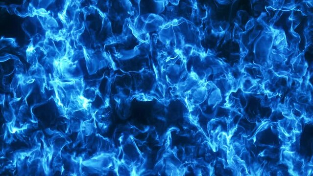 Abyssal Blue Fire - Mesmerizing Flame Motion Graphics