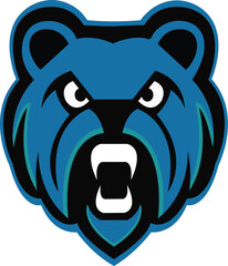 Bear Logo design, Furious bear sport vector logo concept isolated on white background. Modern predator professional team badge design. Premium quality wild animal t-shirt tee print illustration