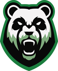 Bear Logo design, Furious bear sport vector logo concept isolated on white background. Modern predator professional team badge design. Premium quality wild animal t-shirt tee print illustration