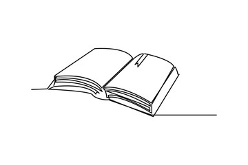 design vector art continuous line book