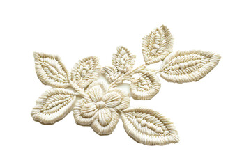 Fototapeta na wymiar Simple embroidery patch shape isolated on transparent background Generative Ai 