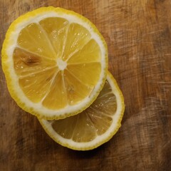 lemon on a wooden background
