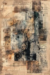 Abstract artistic sketch art texture Generative Ai 