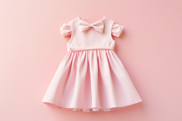 Cute pink dress for young girl child