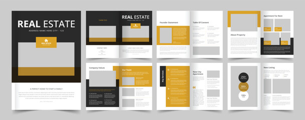 Real Estate Brochure Template - obrazy, fototapety, plakaty