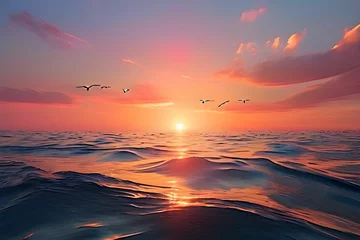  sunset over the sea generative ai © 성희 이
