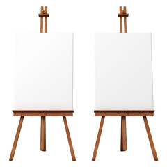 easel with blank canvas