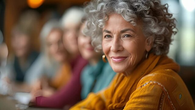 A retirement planning workshop is in session as a group of seniors eagerly take notes and discuss strategies for decluttering and organizing their belongings.