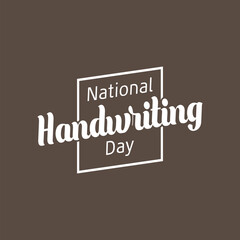  national handwriting day vector illustration.  national handwriting day themes design concept with flat style vector illustration. Suitable for greeting card, poster and banner.