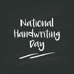  national handwriting day vector illustration.  national handwriting day themes design concept with flat style vector illustration. Suitable for greeting card, poster and banner.