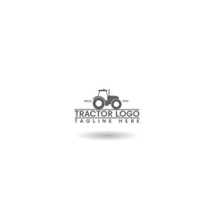Tractor logo icon with shadow