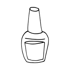 nail polish hand drawn in doodle style. minimalism, monochrome, scandinavian.