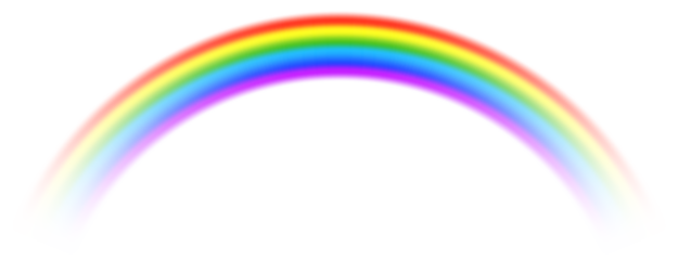 rainbow on white