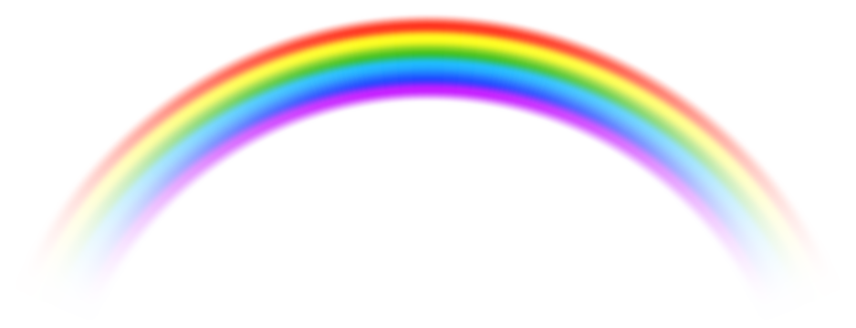 rainbow on white