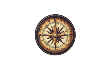 Humorous Plastic Decal - Compass Design isolated on transparent Background