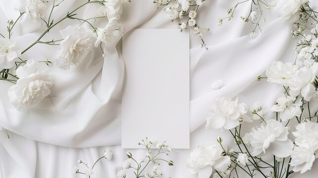 Hand Drawn Floral Wedding Invitation Card,generative ai,