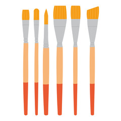 set of brushes for painting on a white background vector
