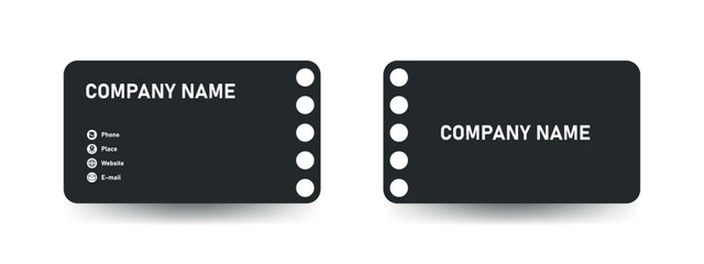 Luxury and elegant grey business card. Design with trendy pattern minimalist print template.