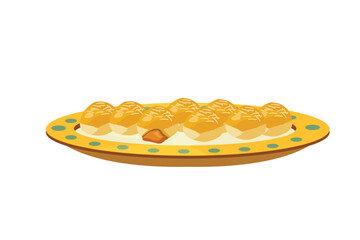 Pineapple Tart Presented On A Yellow Plate  | Eid Al-Fitr Snack