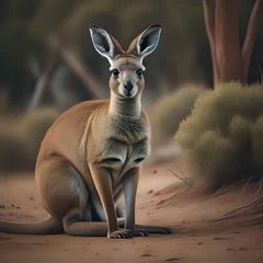 Fotobehang kangaroo in the zoo © Anwar