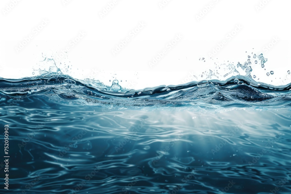 Poster a close up of a wave in the ocean. suitable for nature backgrounds