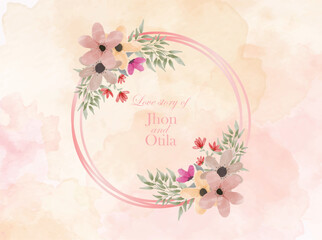 Flower Floral Card Design Template