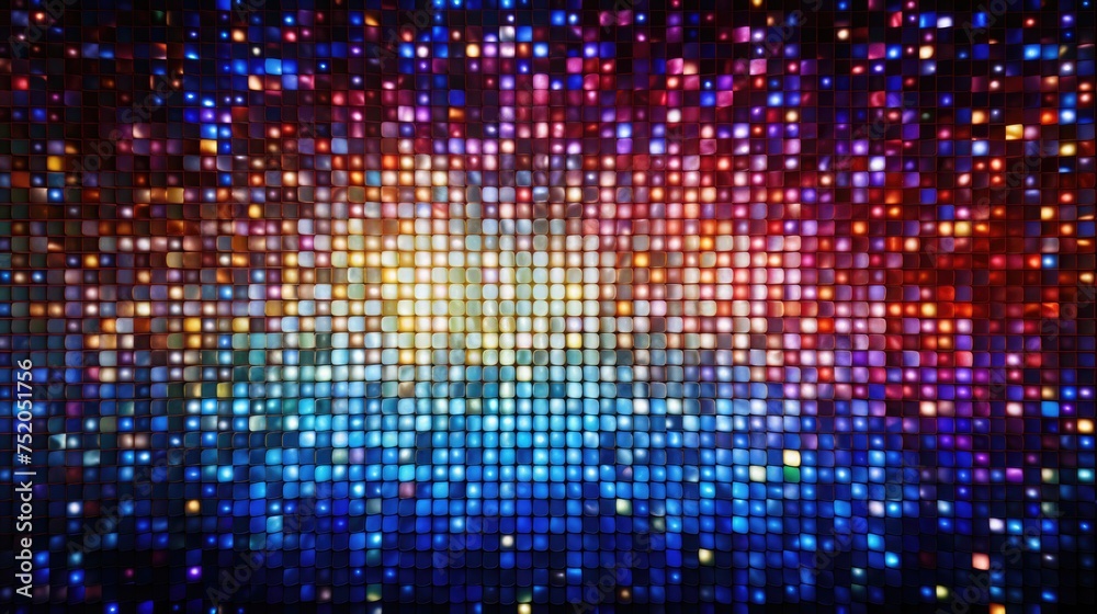 Poster Multicolored background with vibrant lights. Perfect for adding a festive touch to any design project