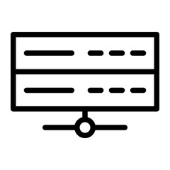 This is the Hosting icon from the Data Storage and Databases icon collection with an Outline style