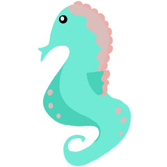cartoon sea horse