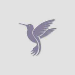 hummingbird modern logo design vector template