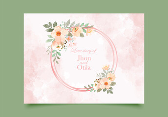 Flower floral invitation card design 