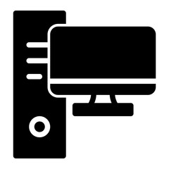 This is the Computer icon from the Data Storage and Databases icon collection with an Solid style