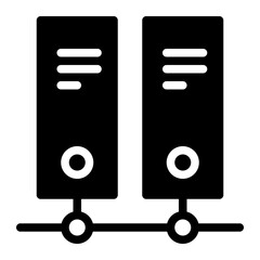 This is the Server icon from the Data Storage and Databases icon collection with an Solid style