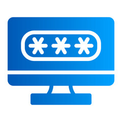 This is the Password icon from the Data Storage and Databases icon collection with an Solid Gradient style