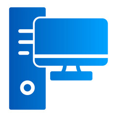 This is the Computer icon from the Data Storage and Databases icon collection with an Solid Gradient style