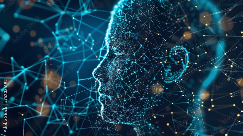 Poster Communication network for AI (Artificial Intelligence).